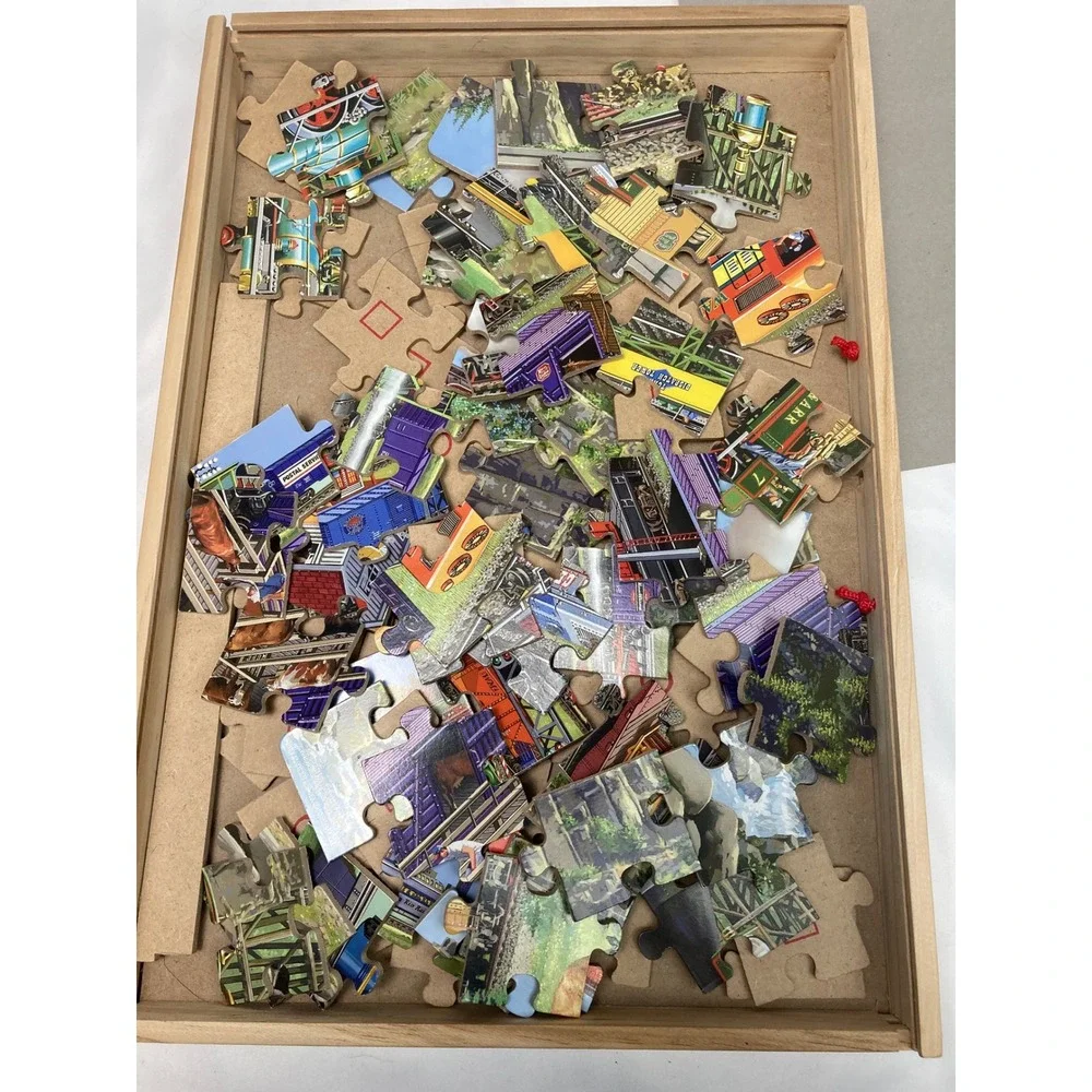T.S. Shure Wooden‎ Tray Puzzle – 100 Pieces Trains w/ Poster – 2018 Complete